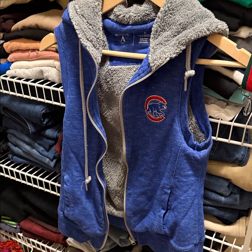 Antigua Blue and Gray Women's Vest